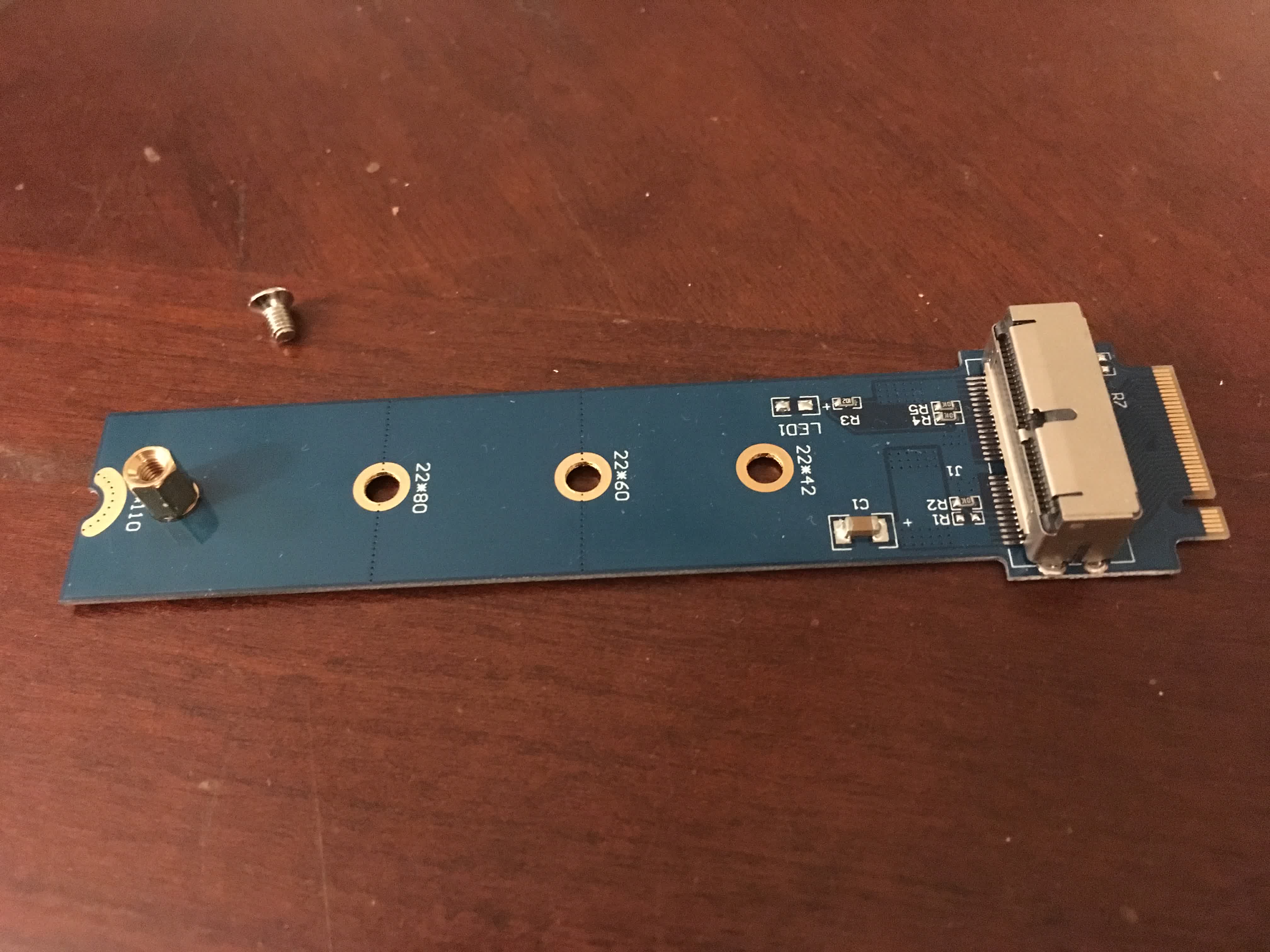 Adapter without the SSD in it